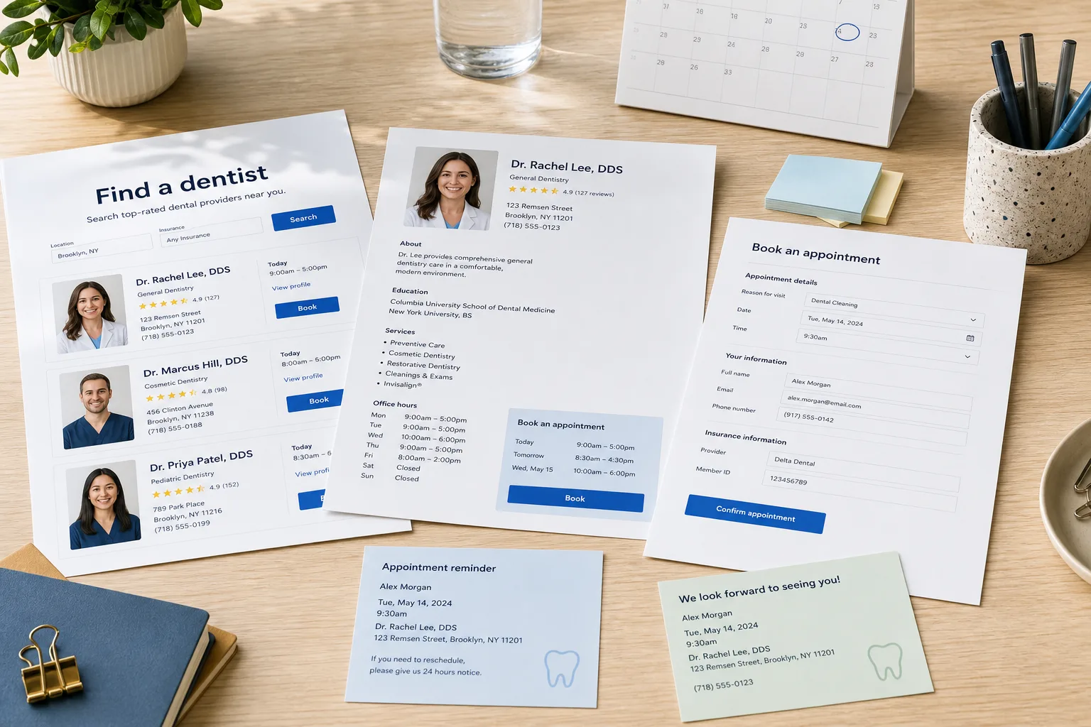 Apps Like Zocdoc inspired dental care app software preview
