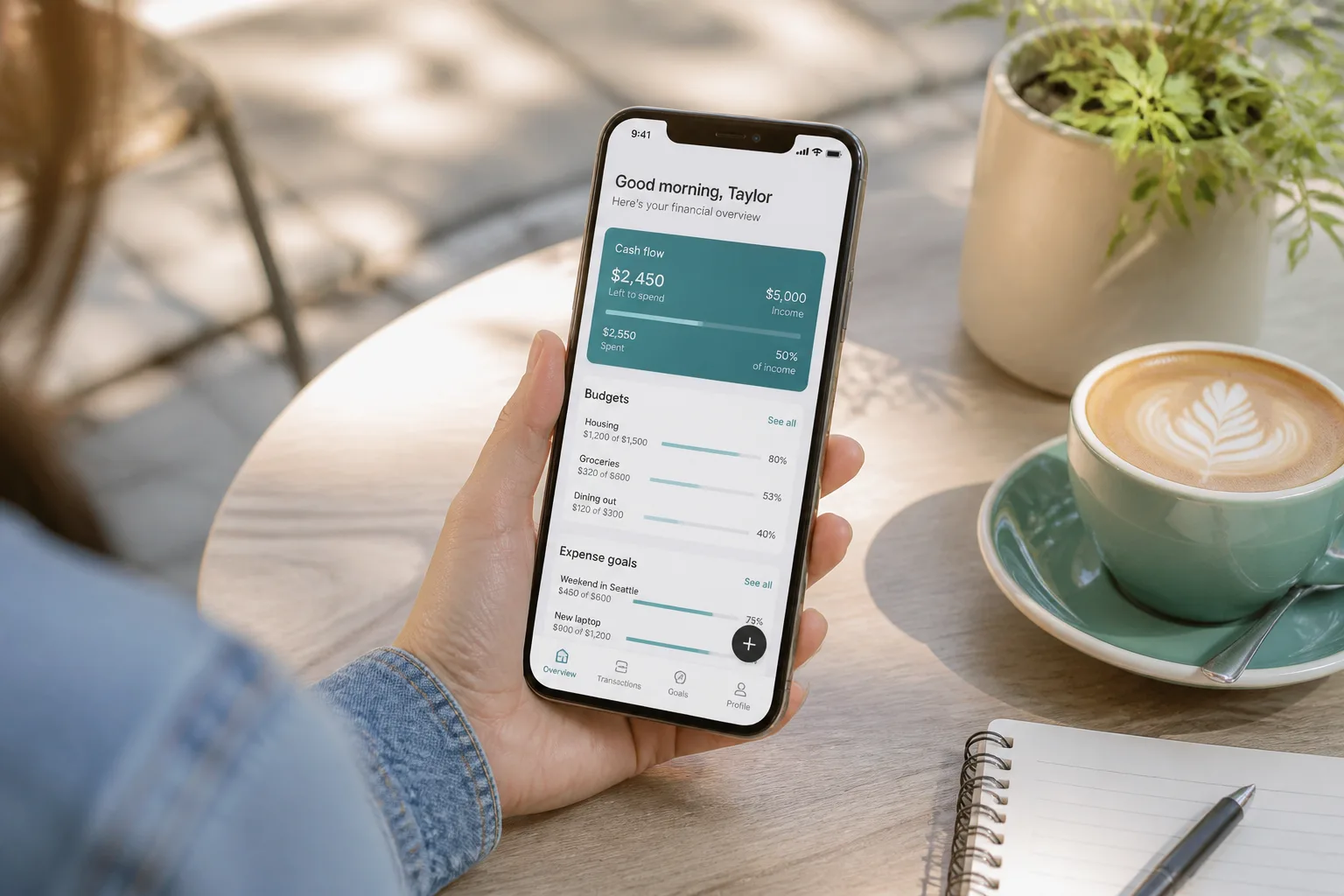 Personal Finance inspired last mile delivery app preview