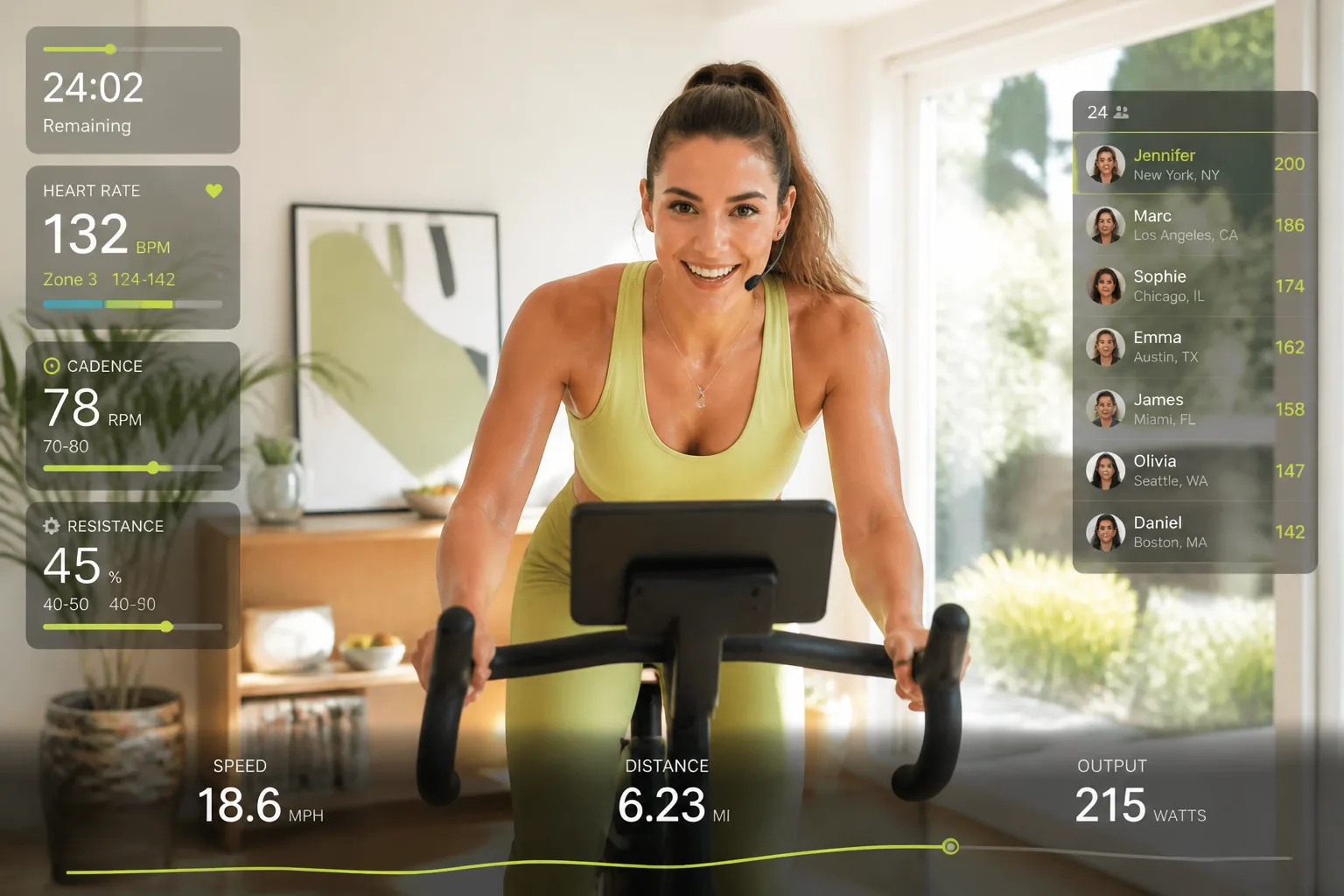 Peloton inspired fitness app preview