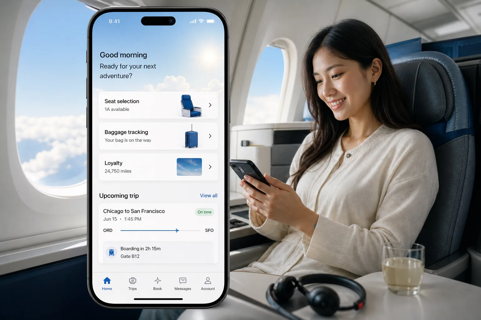 United Airlines inspired last mile delivery app preview