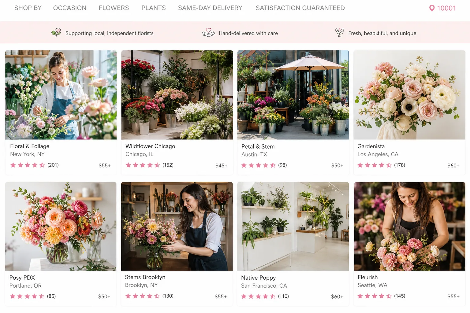 BloomNation inspired last mile delivery app preview