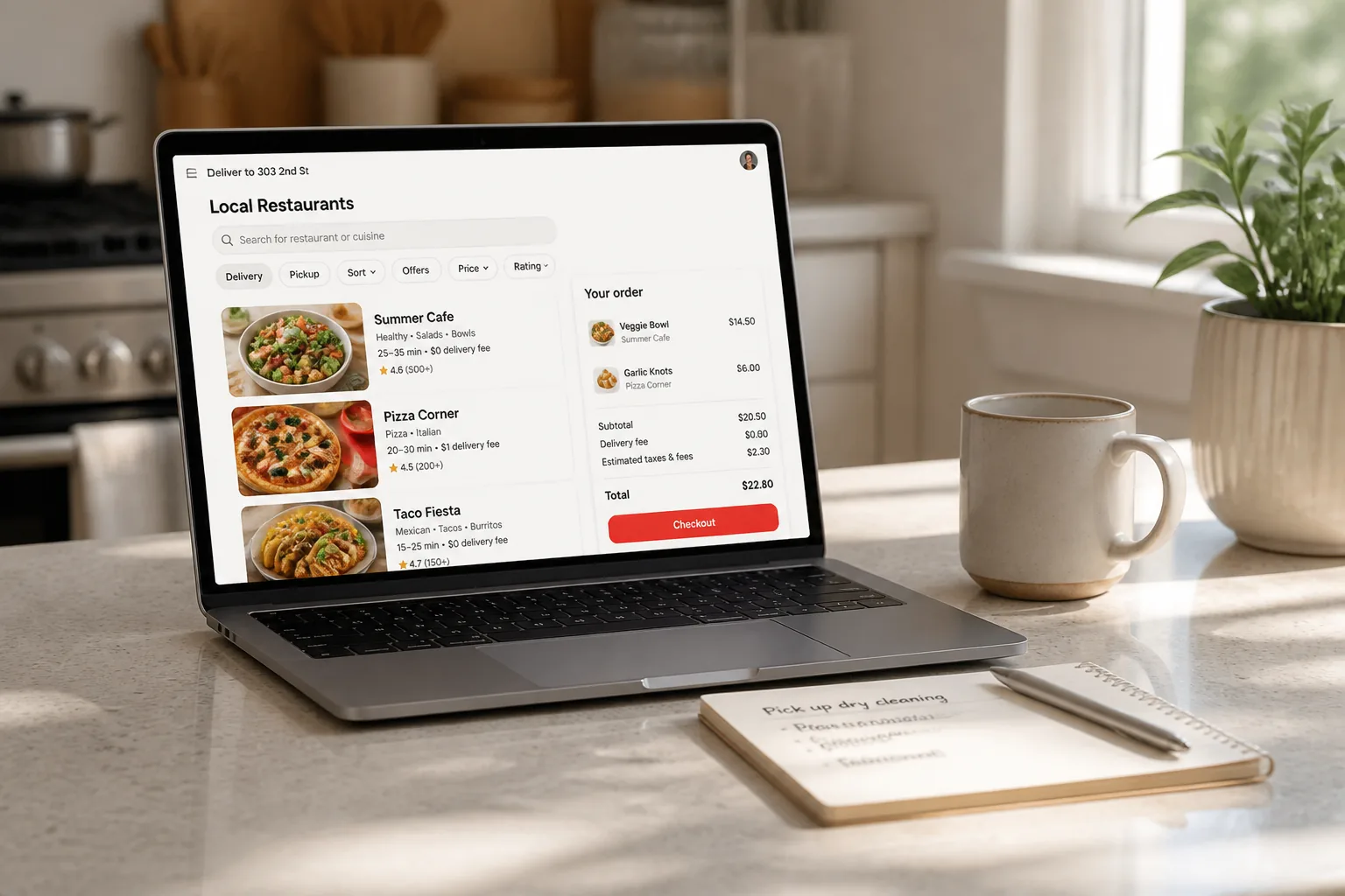 Grubhub inspired last mile delivery app preview
