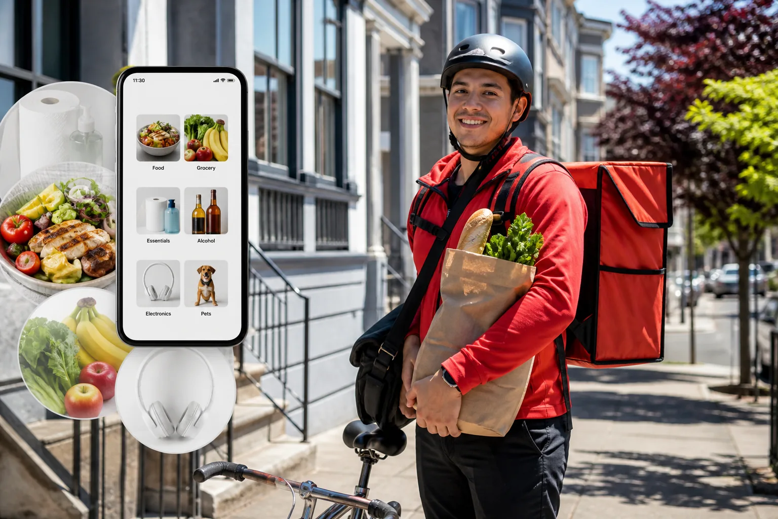 Postmates inspired last mile delivery app preview