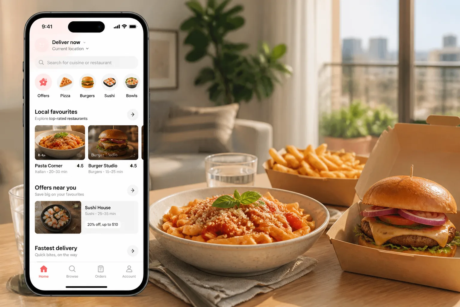 Uber Eats inspired last mile delivery app preview