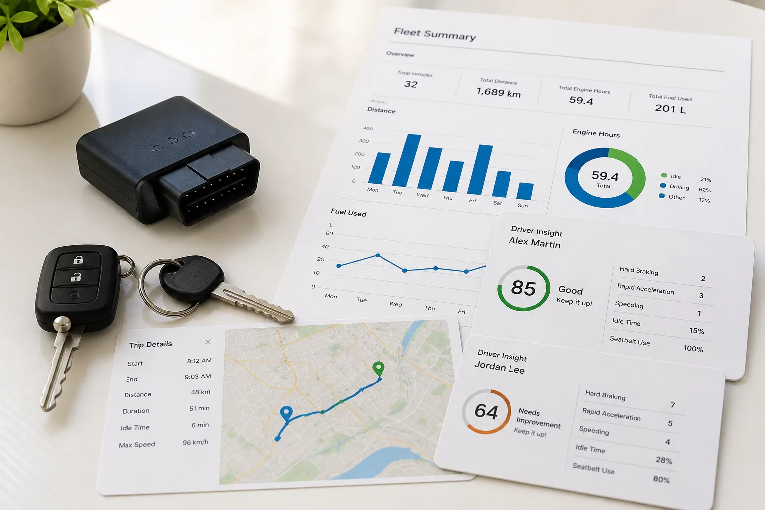 App Like Geotab inspired GPS tracking software preview