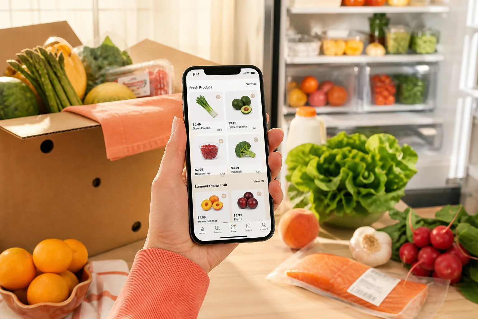 FreshDirect inspired last mile delivery app preview