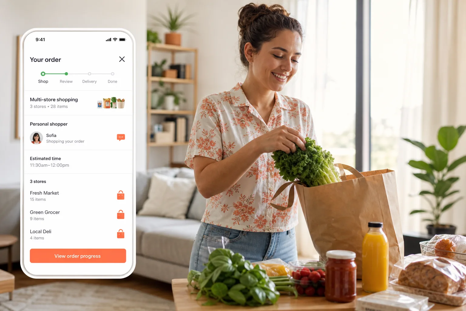Instacart inspired last mile delivery app preview