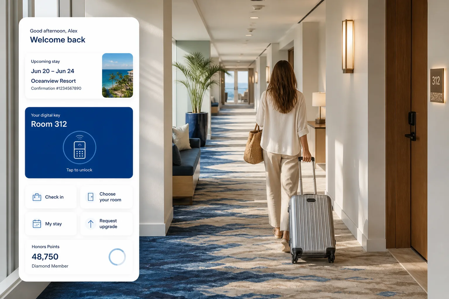 Hilton Honors inspired last mile delivery app preview
