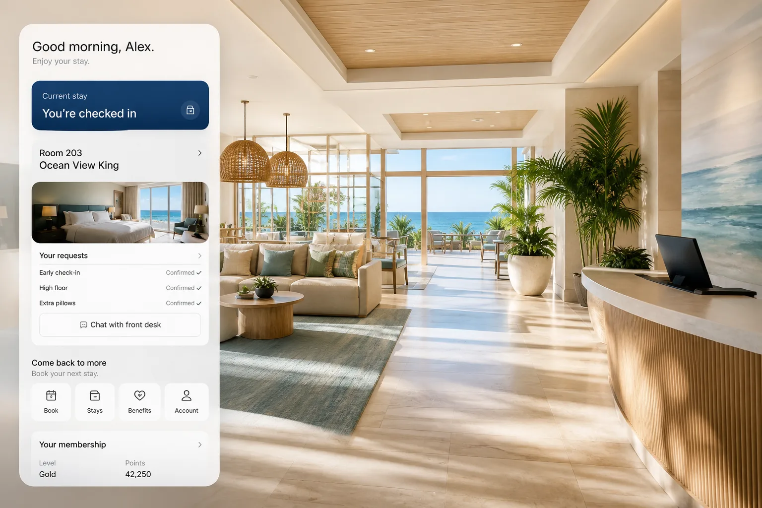 Marriott Bonvoy inspired last mile delivery app preview