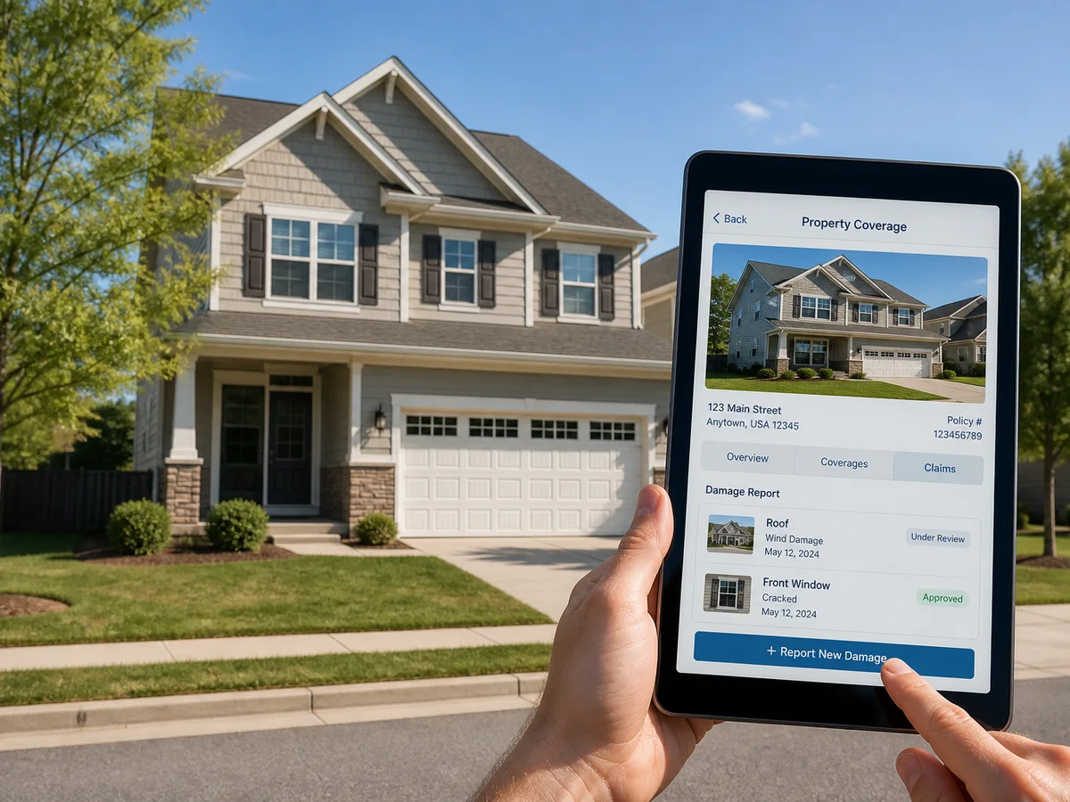 Property Insurance inspired last mile delivery app preview