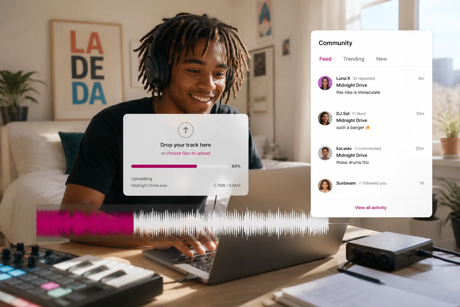 SoundCloud inspired last mile delivery app preview
