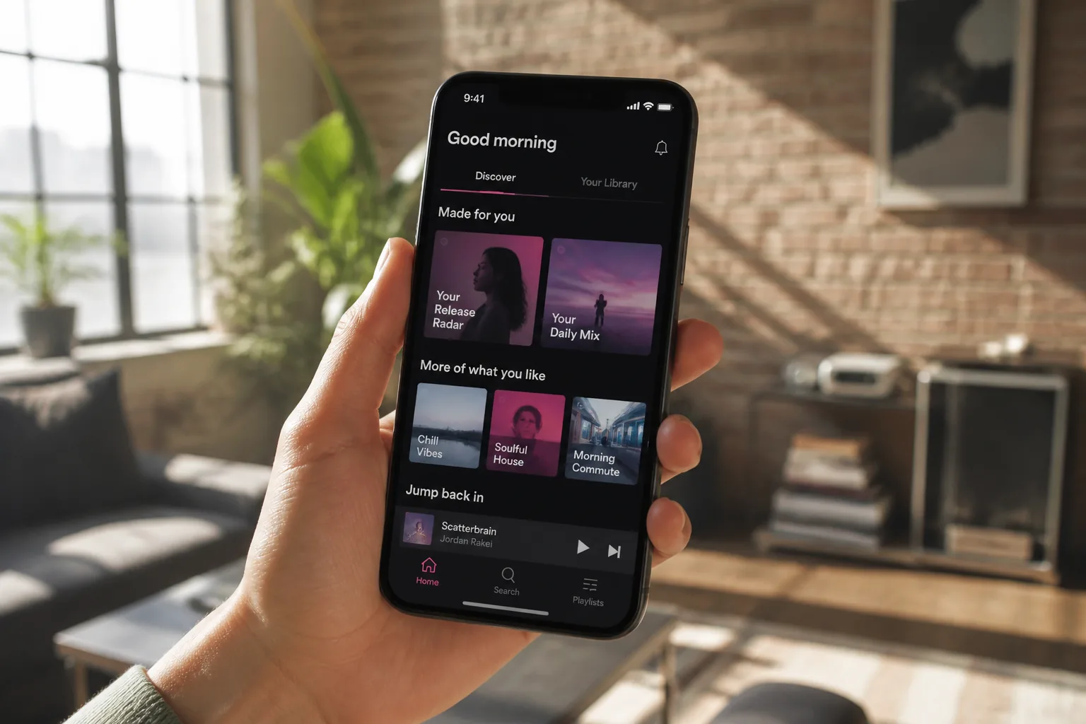 Spotify inspired last mile delivery app preview