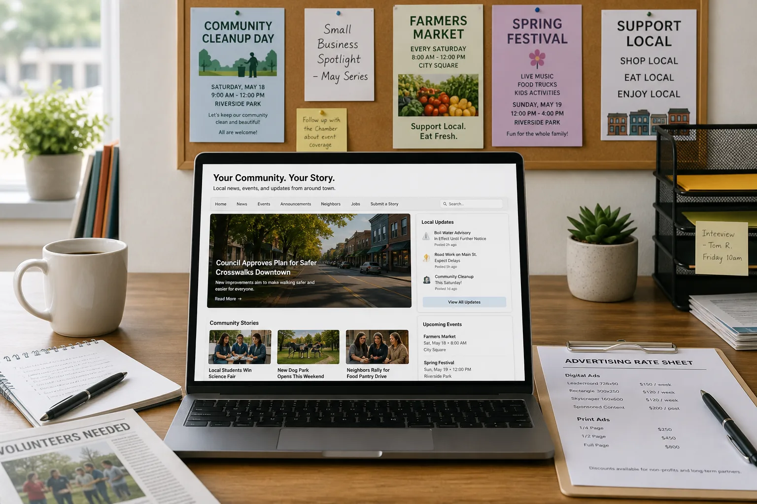 Local News Platform inspired news software preview