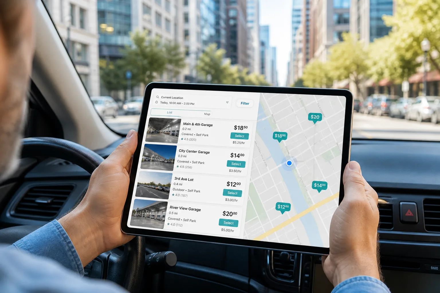 BestParking inspired last mile delivery app preview
