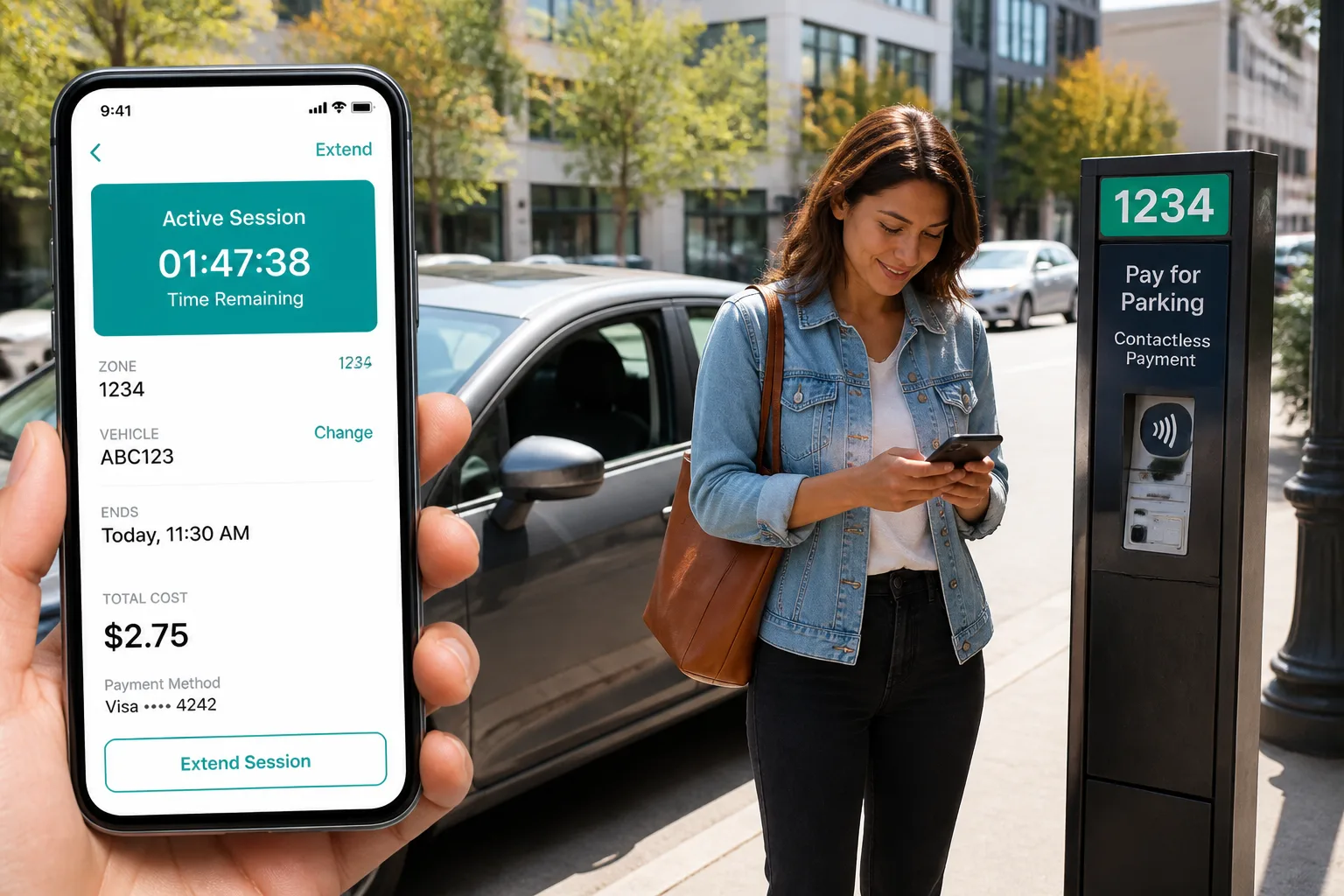 ParkMobile inspired last mile delivery app preview