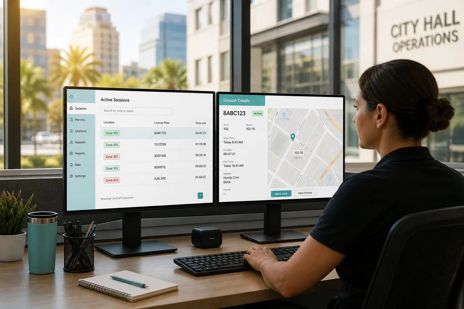 Passport Parking inspired last mile delivery app preview