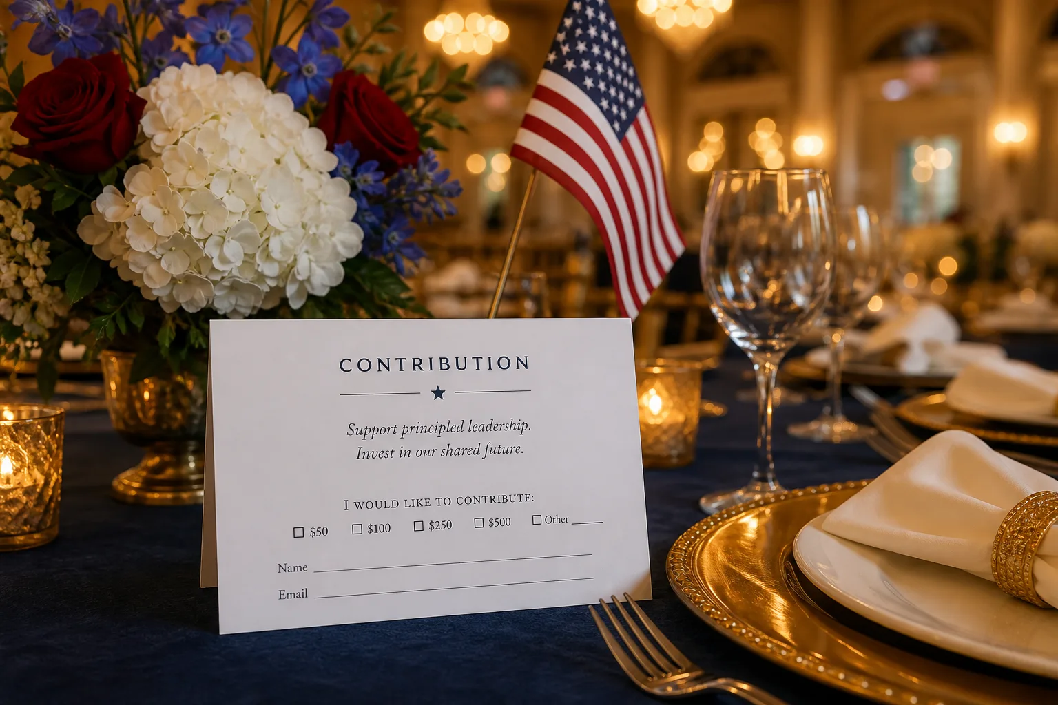 Political Fundraising Platform inspired political app preview