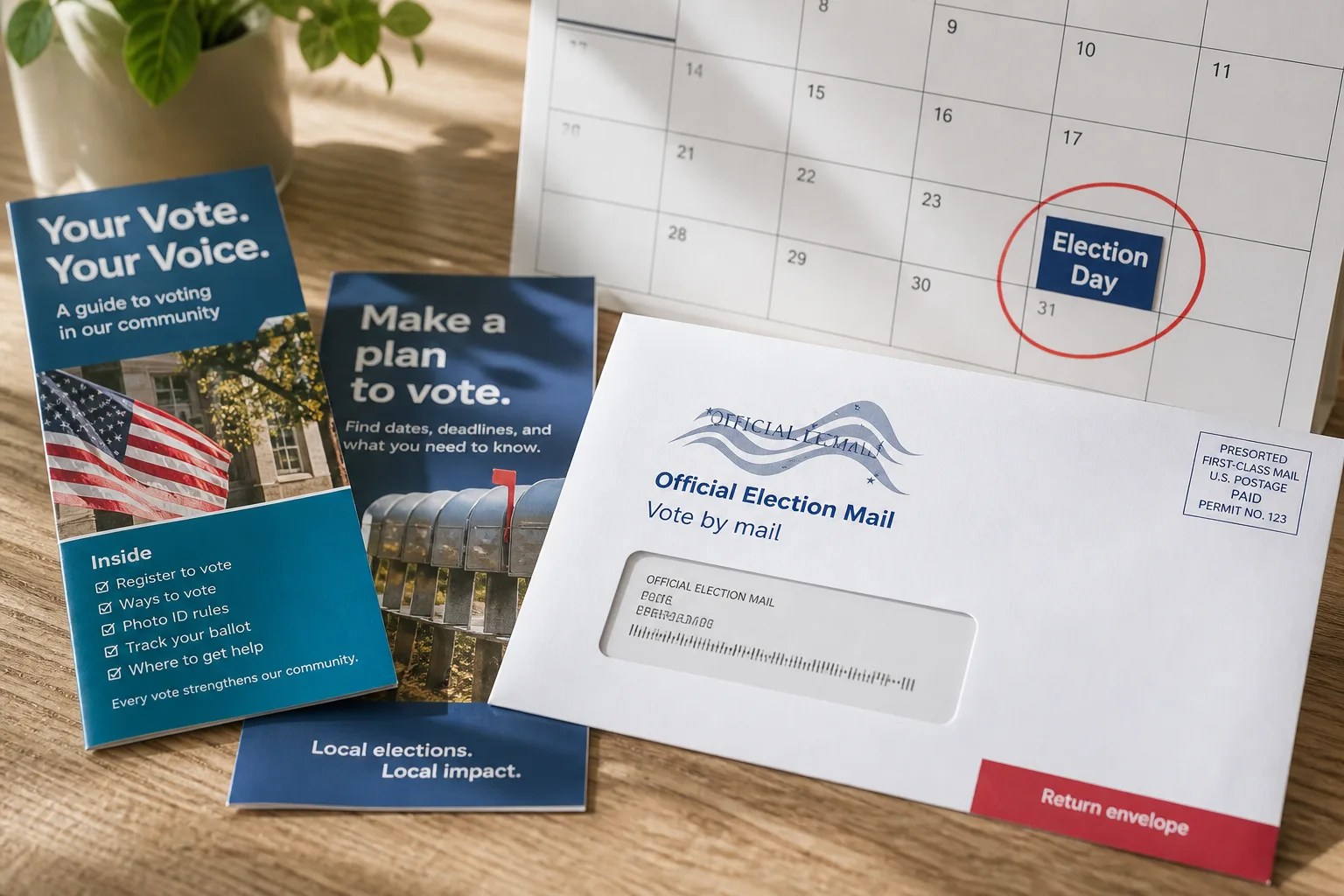 Voter Information App inspired political app preview