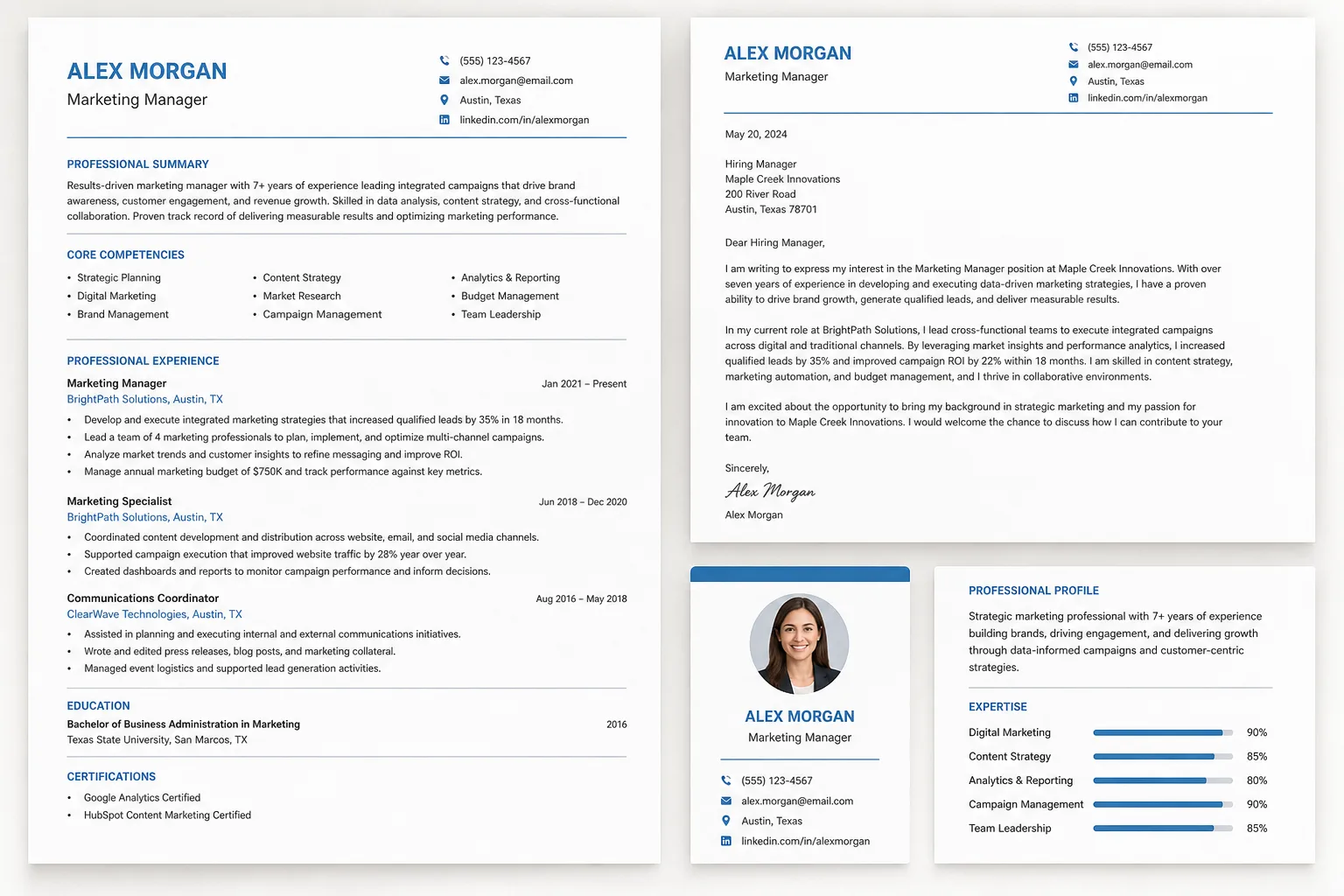 Apps Like Kickresume inspired resume builder app preview