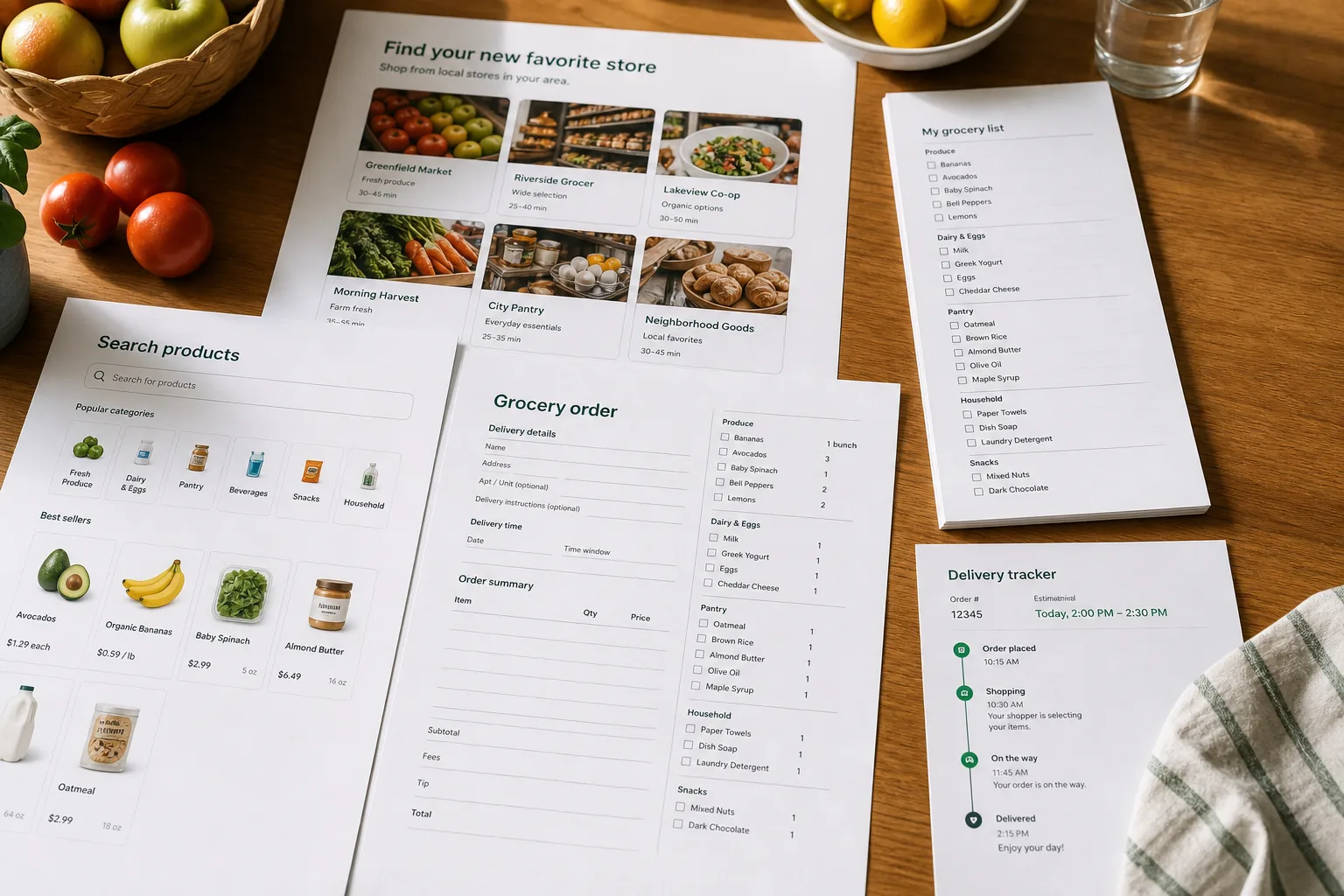 Apps Like Instacart inspired supermarket app software preview