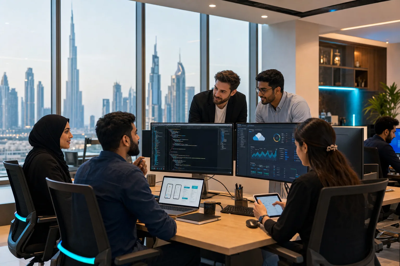 Dedicated developers building custom software solutions in Dubai