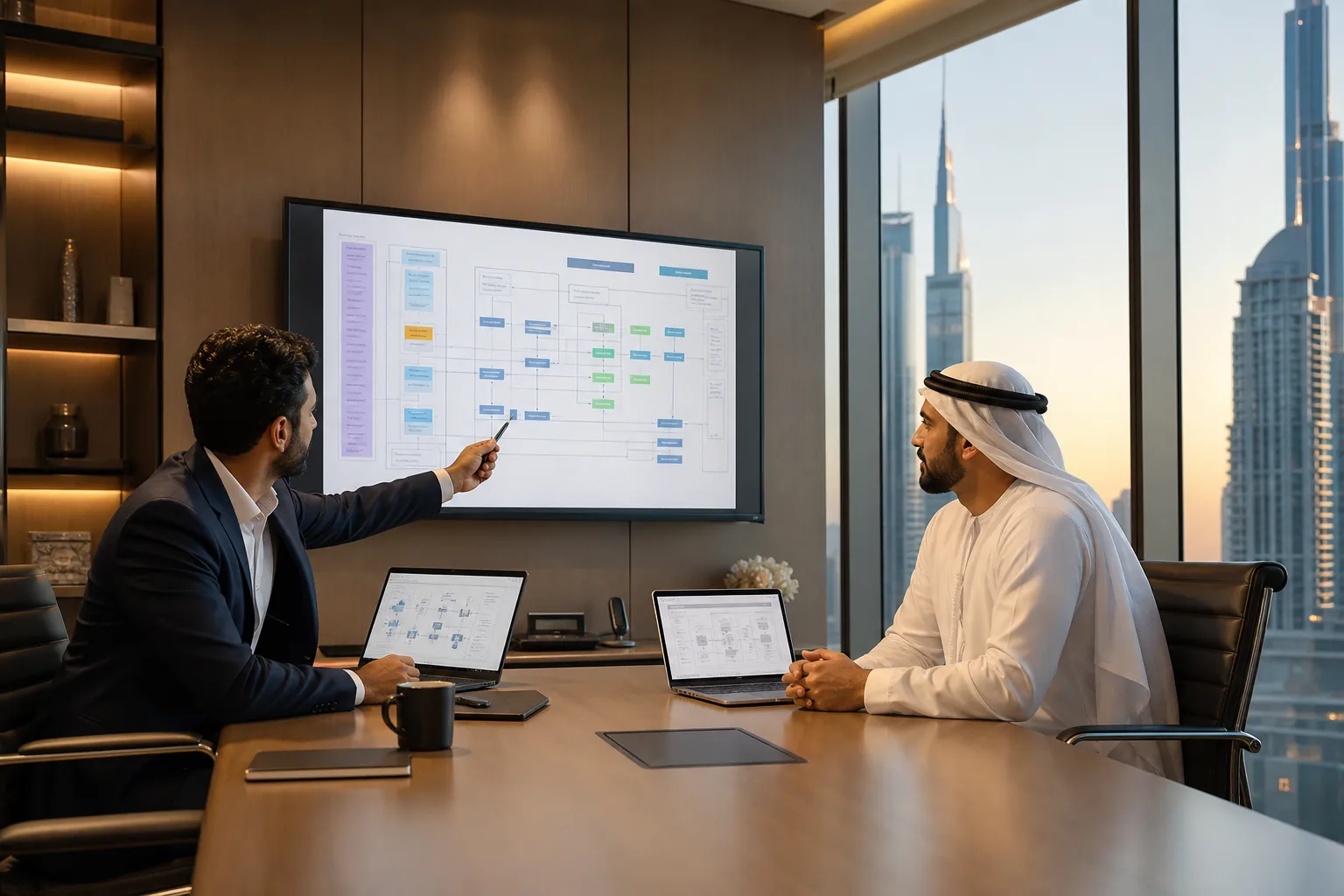 Dedicated software developers collaborating on enterprise software development in Dubai