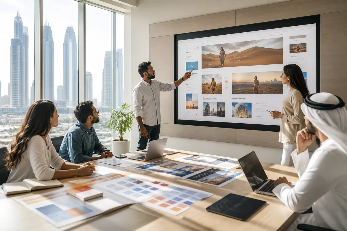 Professional web designers creating modern website experiences for Dubai businesses