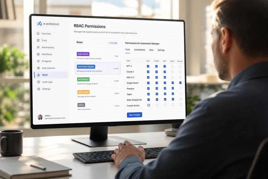 Role-based access control for AI automation workflows in Dubai