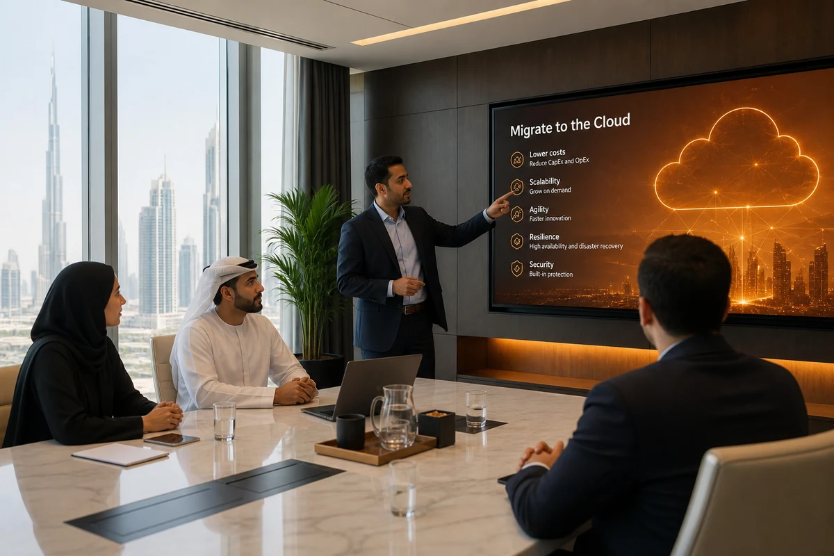 AWS cloud engineers planning a secure cloud deployment for a Dubai business