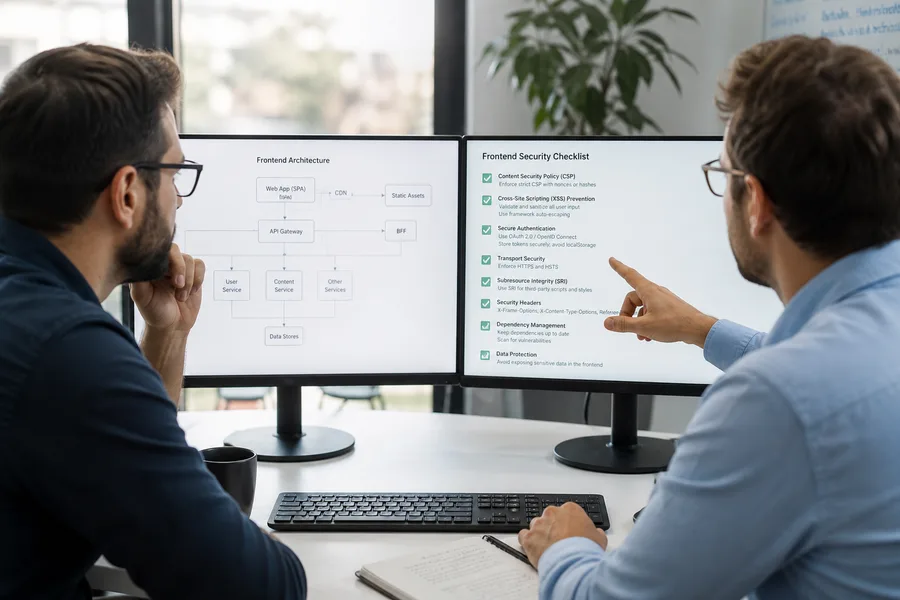Secure frontend architecture for applications in Dubai