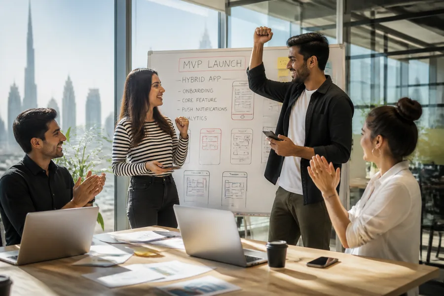 Hybrid app development solutions for startups in Dubai