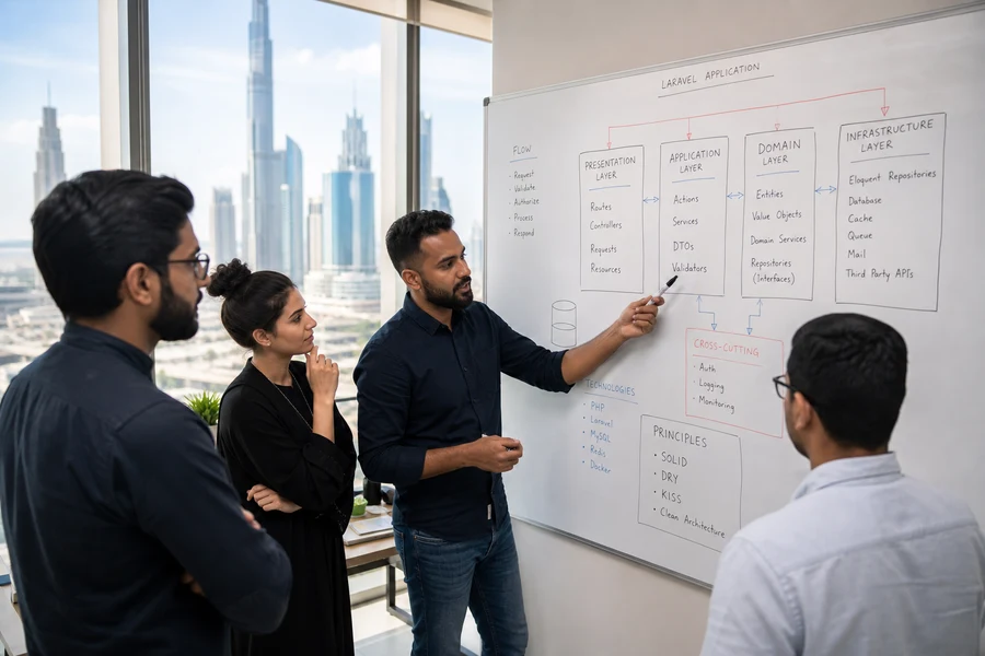 Experienced Laravel developers building enterprise web applications in Dubai