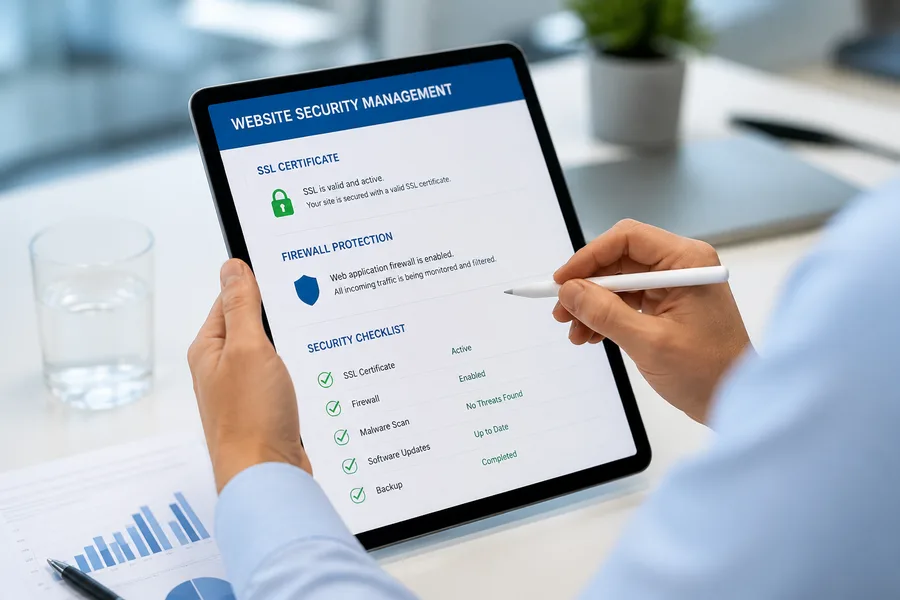 Website Security Management for website maintenance services