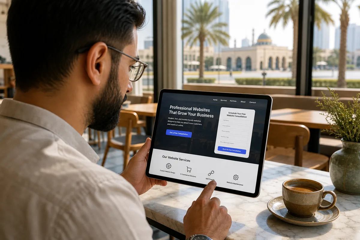 Free website consultation with Sharjah website experts