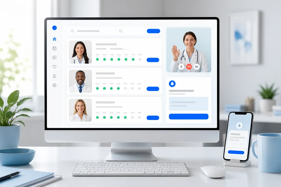 Zocdoc inspired appointment booking app preview