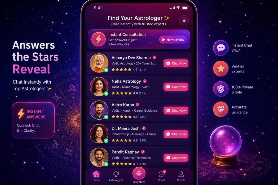 InstaAstro inspired astrology app preview