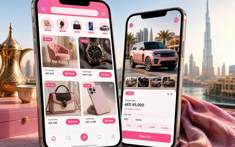 Dubizzle Auctions inspired auction app app preview
