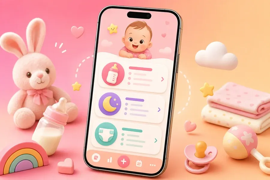Baby Daybook inspired baby tracking app preview