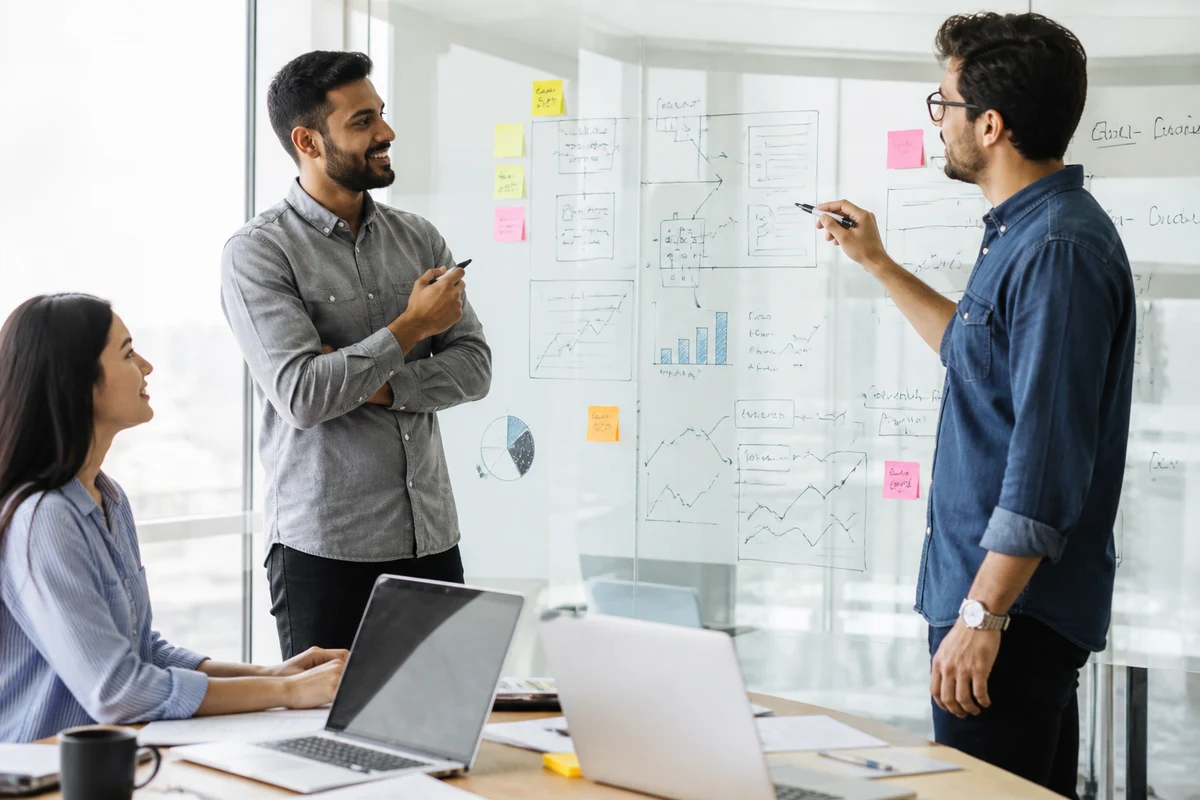 Banking software product idea with digital banking dashboard and Dubai financial district