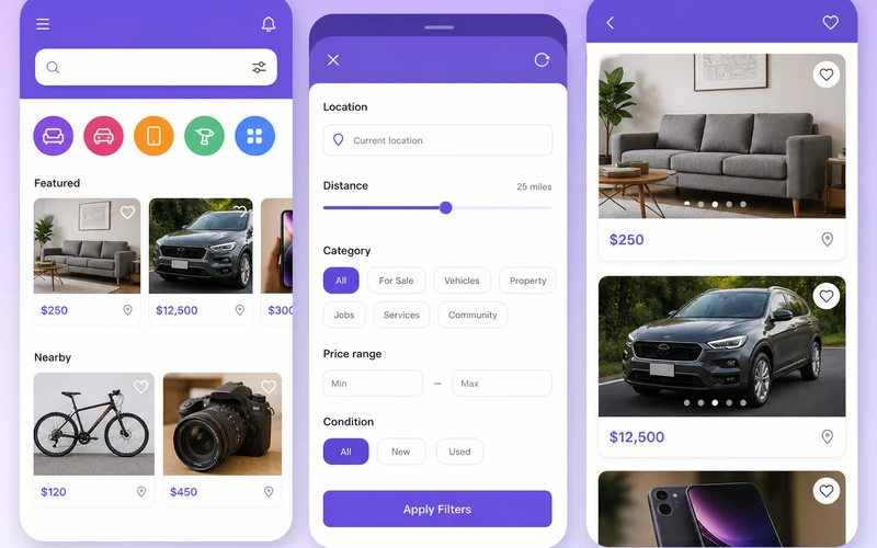 OLX inspired classified app app preview