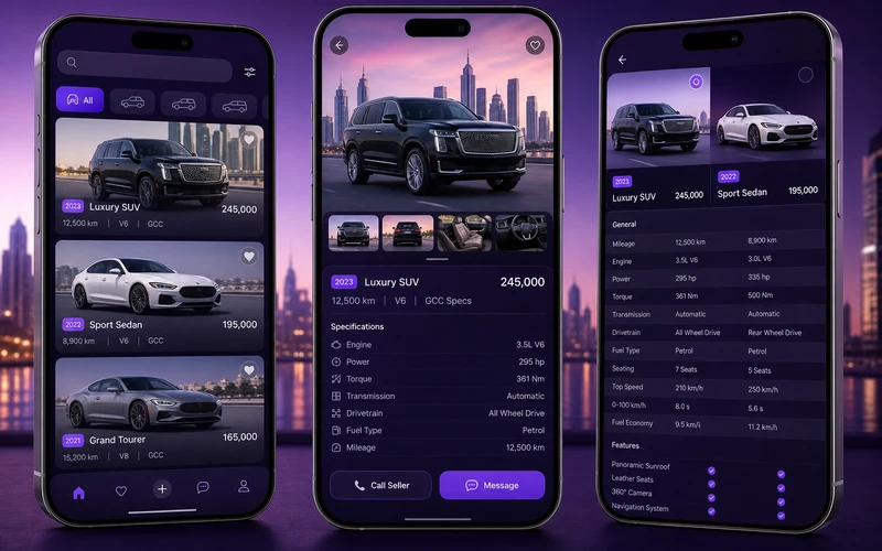 YallaMotor inspired classified app app preview