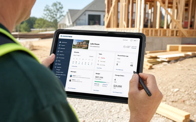 Buildertrend inspired construction software app preview