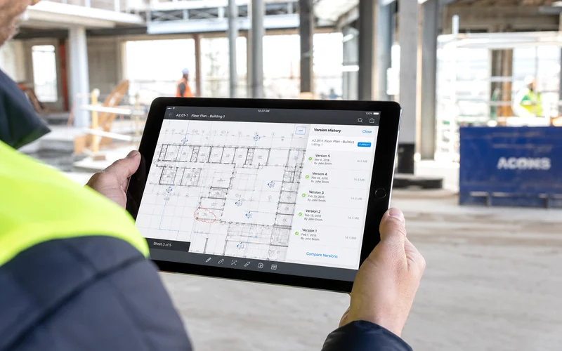 PlanGrid inspired construction software app preview