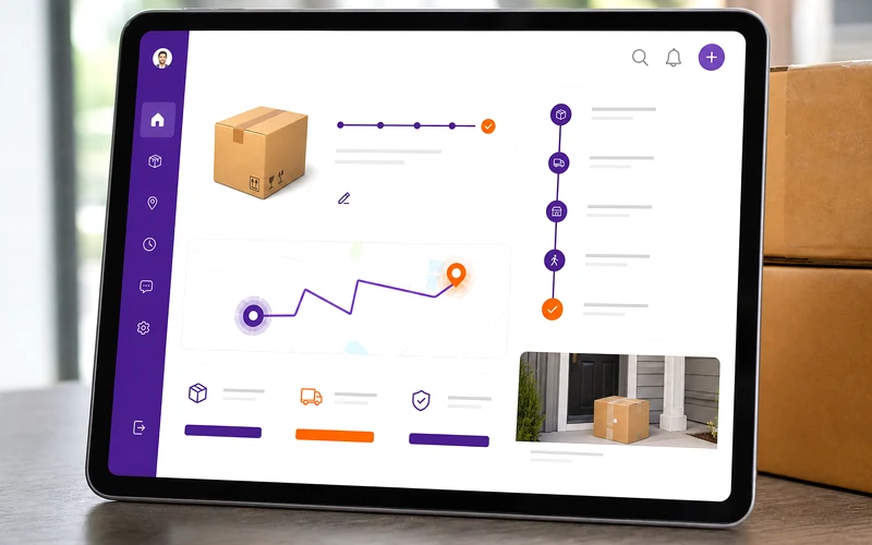 FedEx inspired courier delivery app preview
