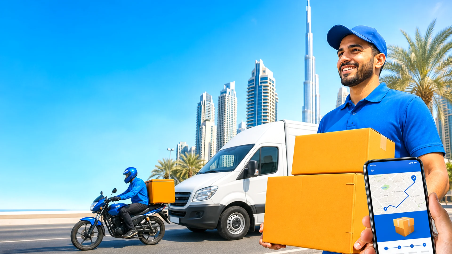 Courier delivery app development company in Dubai UAE building logistics parcel tracking and fleet management platforms