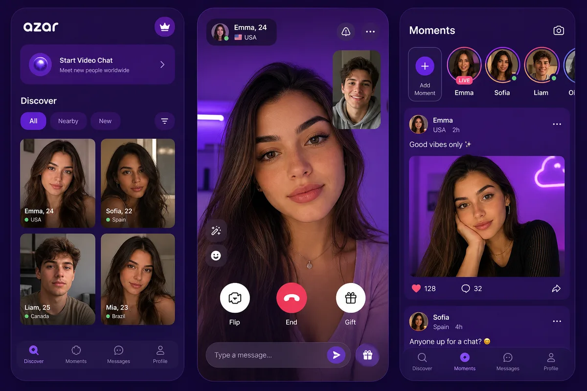 Azar inspired video dating app preview