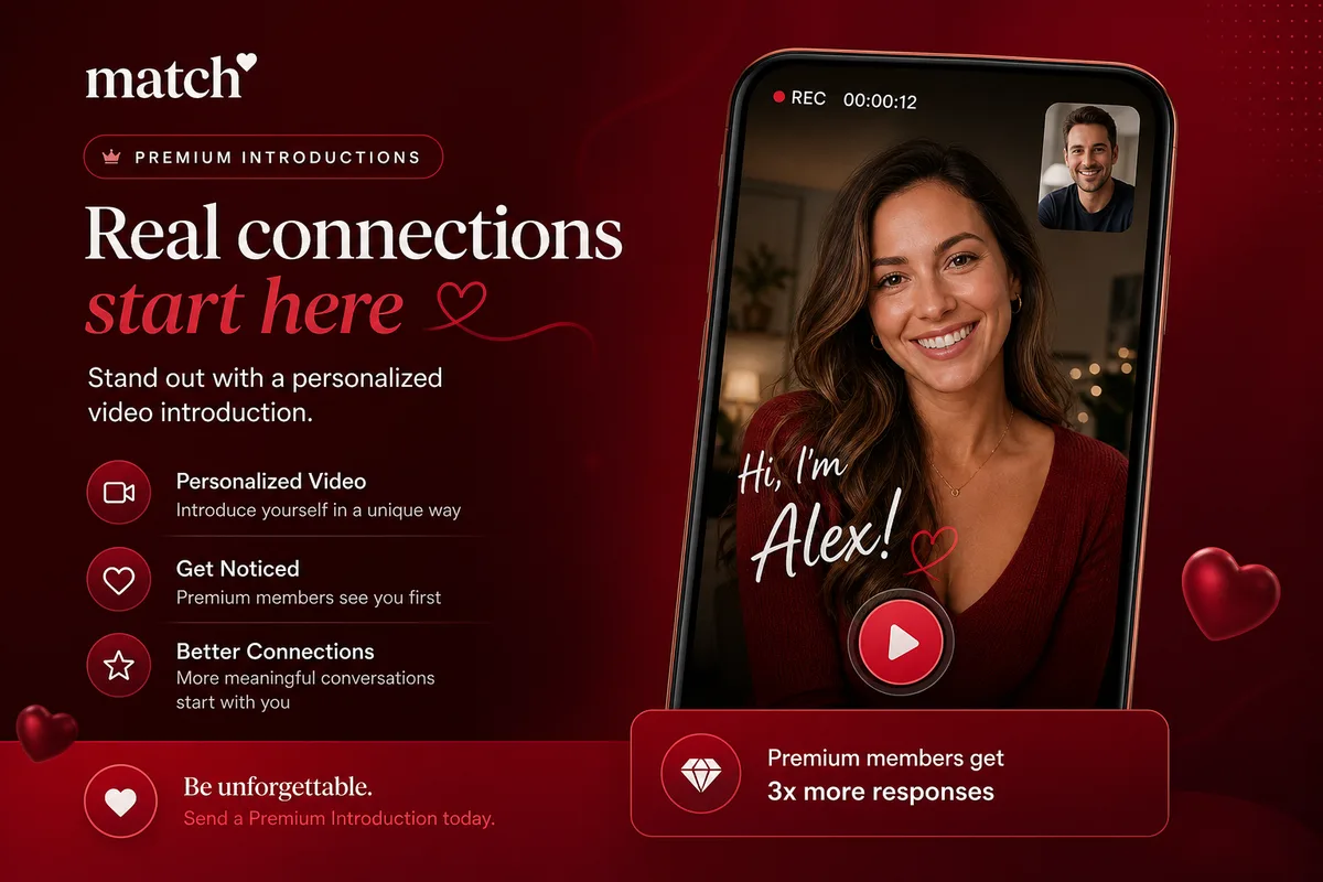 Match inspired video dating app preview