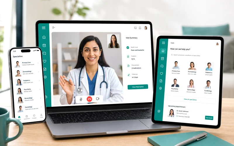 Teladoc inspired doctor on demand app preview