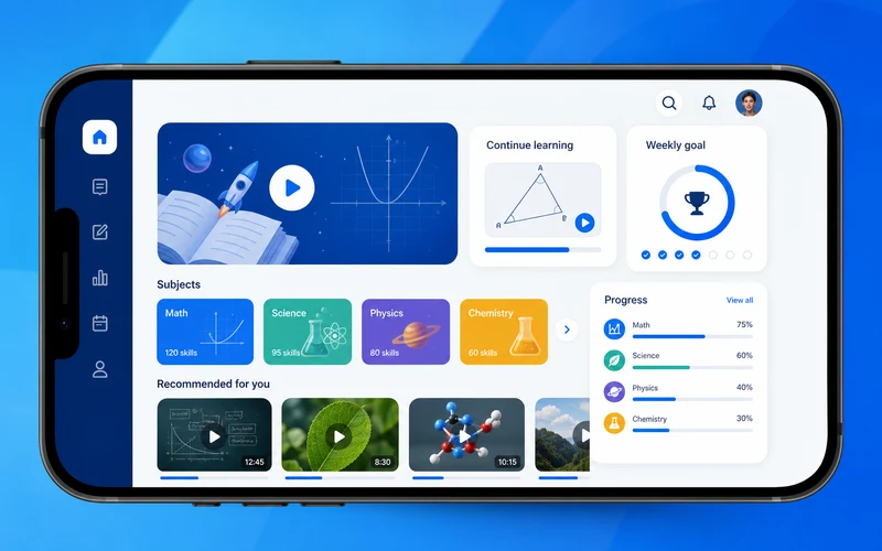 Khan Academy inspired education app app preview