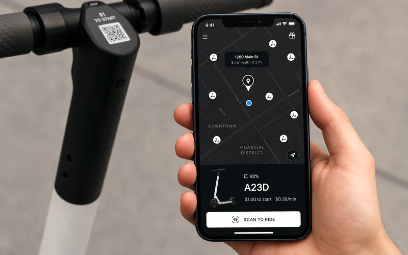 Bird inspired eScooter app preview